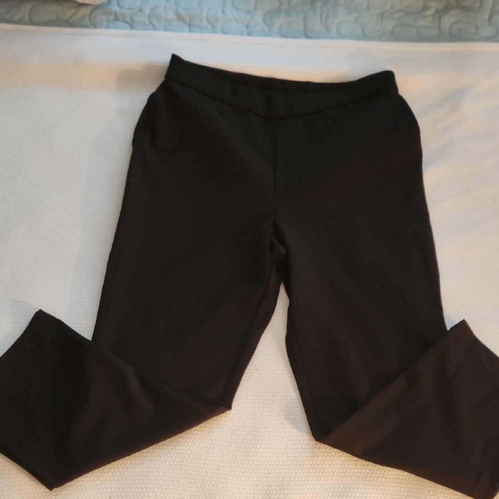 Susan Graver Black Cropped Ankle Pants